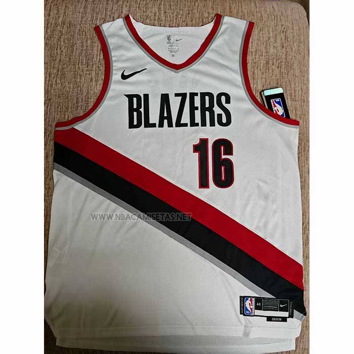 Camiseta Portland Trail Blazers Hansen Yang NO 16 Association 2024-25 Blanco